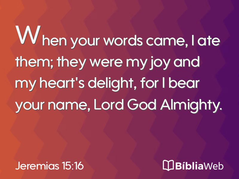 Jeremias 15:16 em imagem para compartilhar
