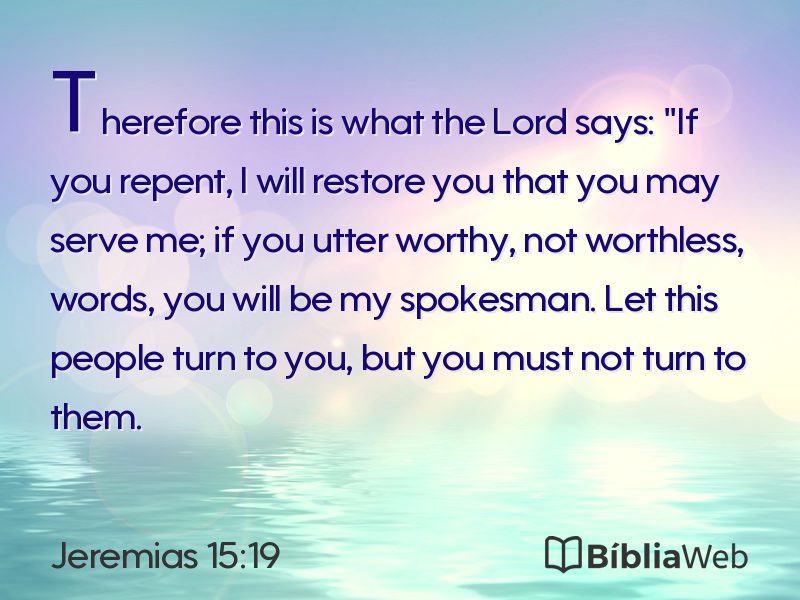 Jeremias 15:19 em imagem para compartilhar