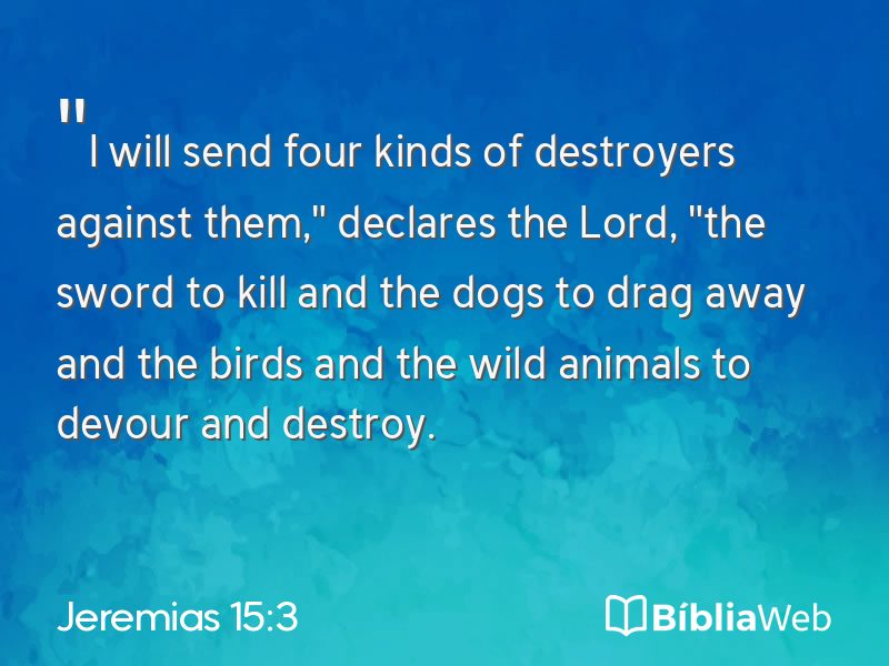 Jeremias 15:3 em imagem para compartilhar