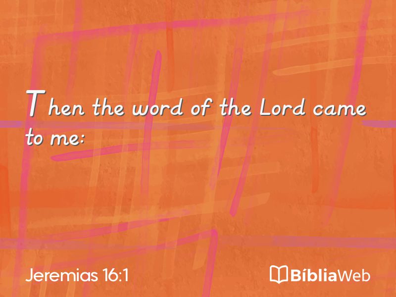 Jeremias 16:1 em imagem para compartilhar
