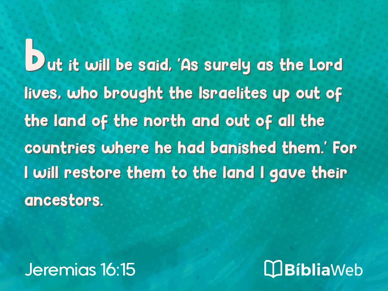 Jeremias 16:15 em imagem para compartilhar