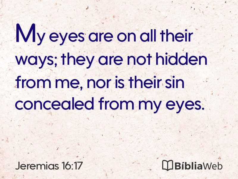 Jeremias 16:17 em imagem para compartilhar