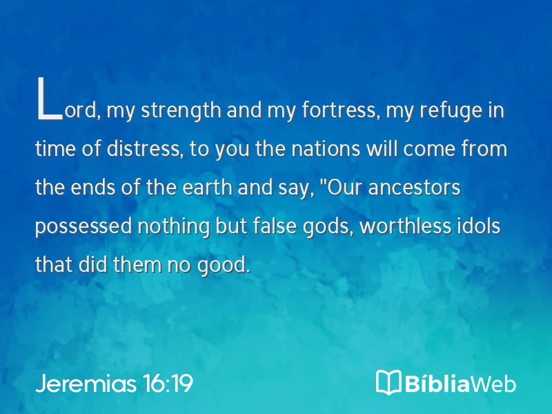 Jeremias 16:19 em imagem para compartilhar
