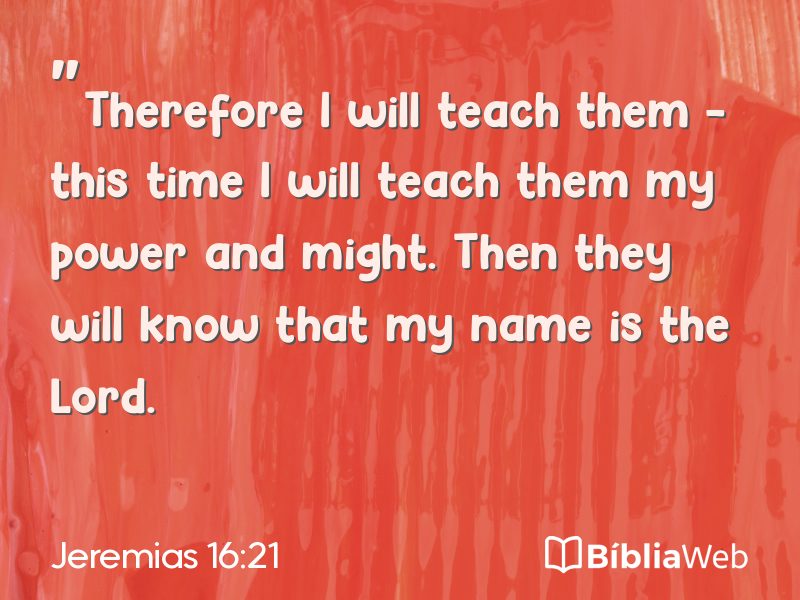 Jeremias 16:21 em imagem para compartilhar