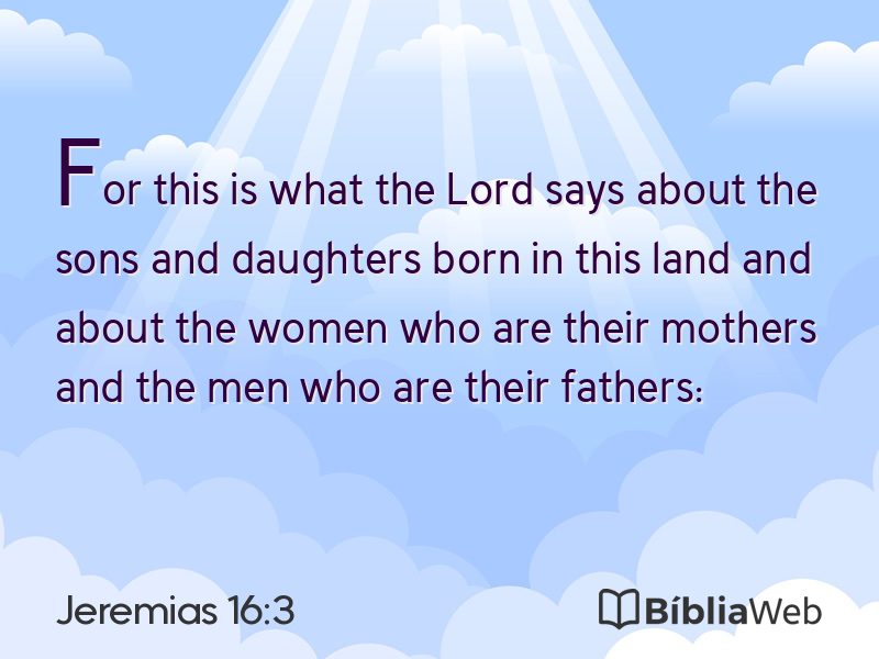 Jeremias 16:3 em imagem para compartilhar