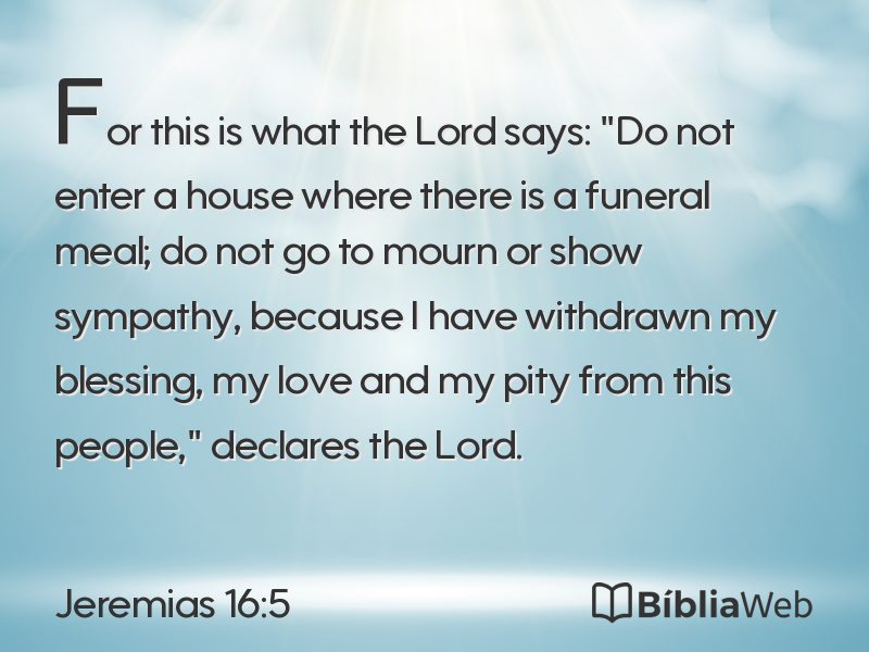 Jeremias 16:5 em imagem para compartilhar