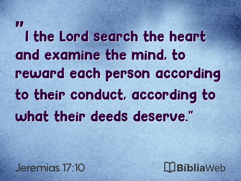Jeremias 17:10 em imagem para compartilhar
