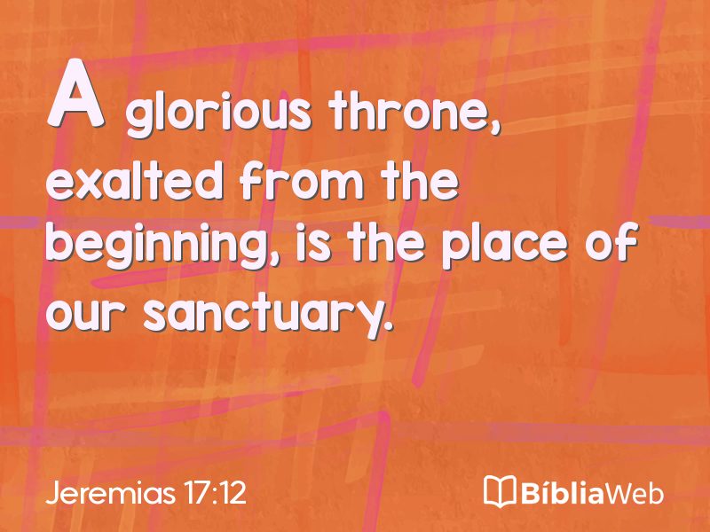 Jeremias 17:12 em imagem para compartilhar