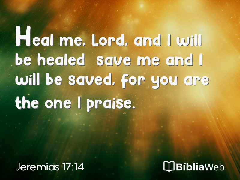 Jeremias 17:14 em imagem para compartilhar