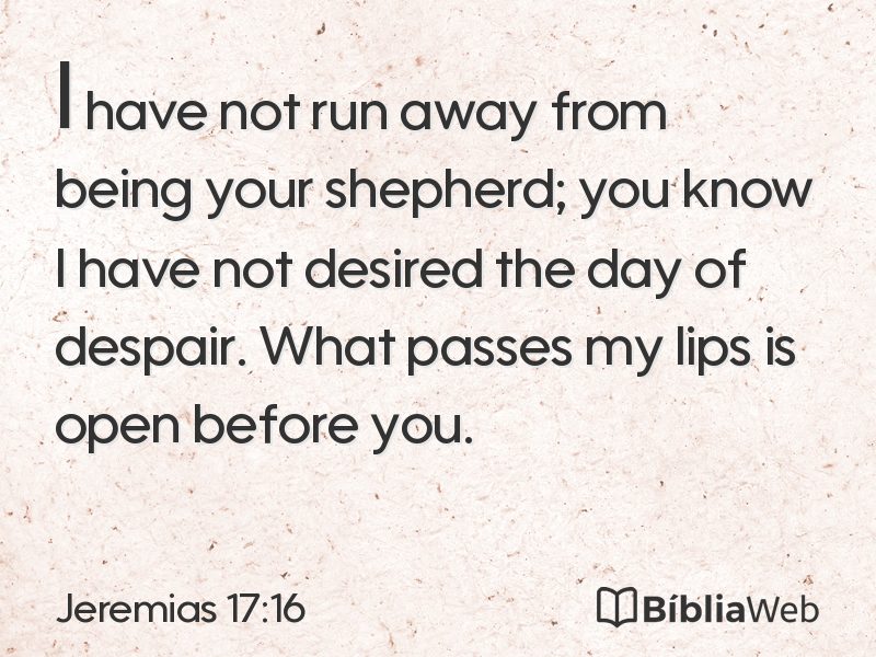 Jeremias 17:16 em imagem para compartilhar