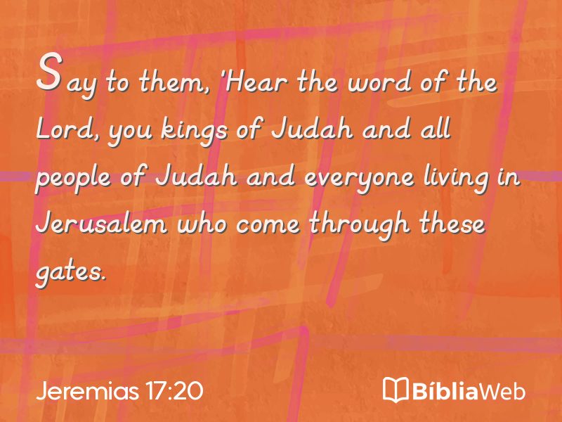 Jeremias 17:20 em imagem para compartilhar