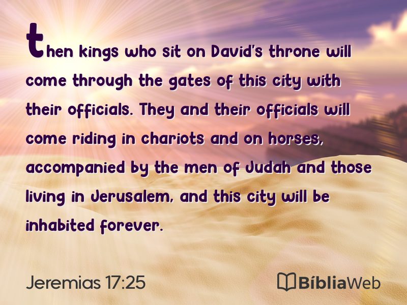 Jeremias 17:25 em imagem para compartilhar