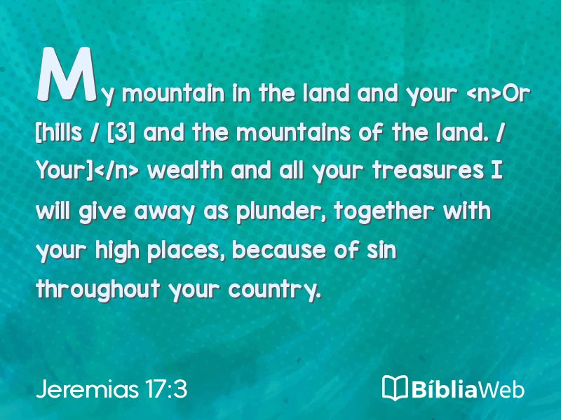 Jeremias 17:3 em imagem para compartilhar
