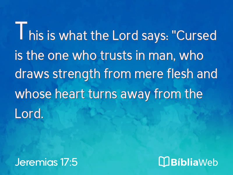 Jeremias 17:5 em imagem para compartilhar