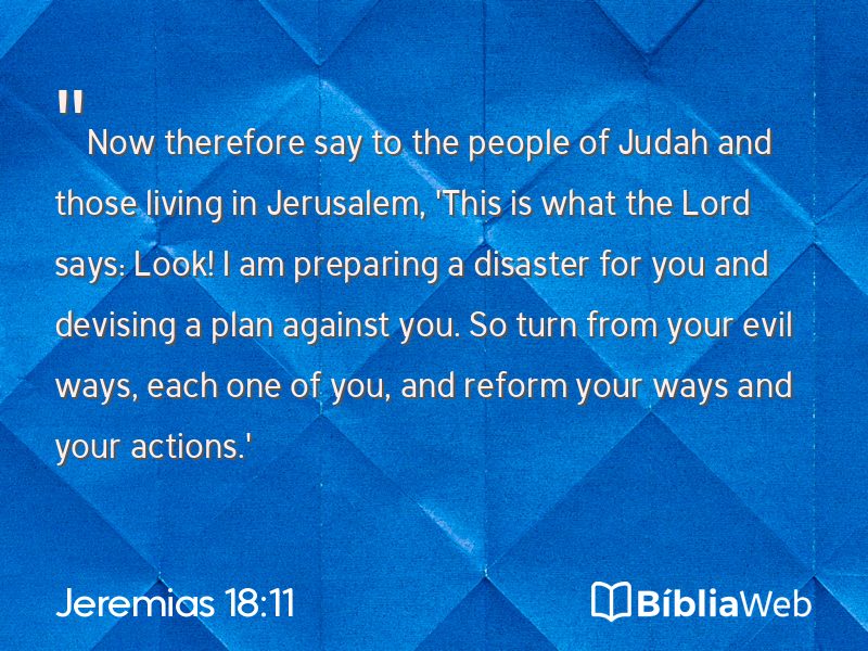 Jeremias 18:11 em imagem para compartilhar