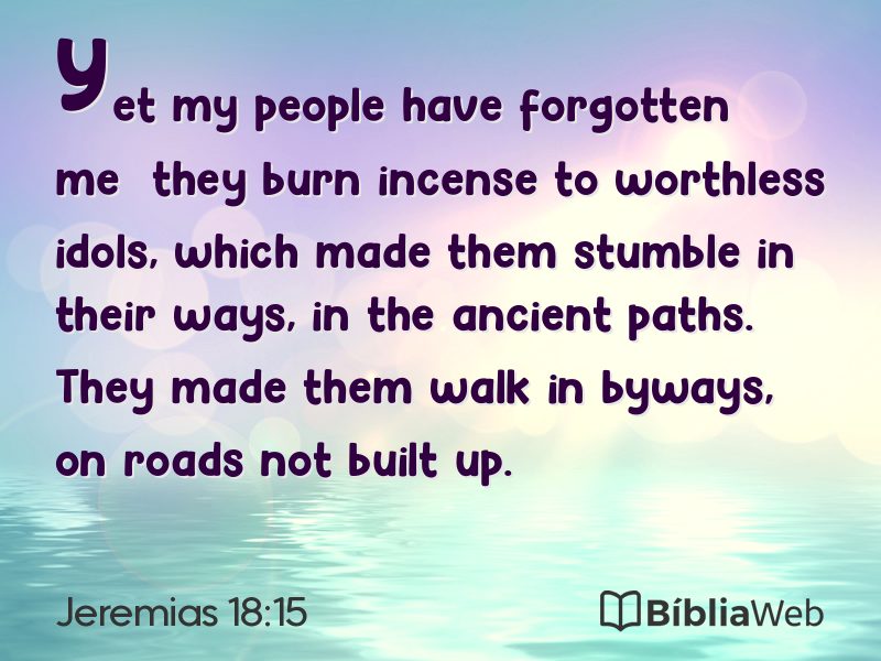 Jeremias 18:15 em imagem para compartilhar