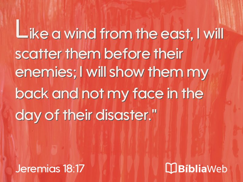 Jeremias 18:17 em imagem para compartilhar