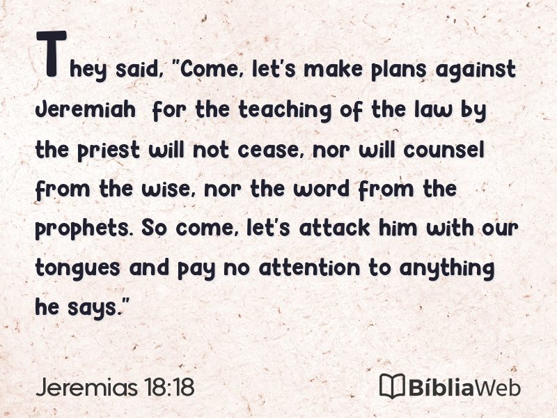 Jeremias 18:18 em imagem para compartilhar