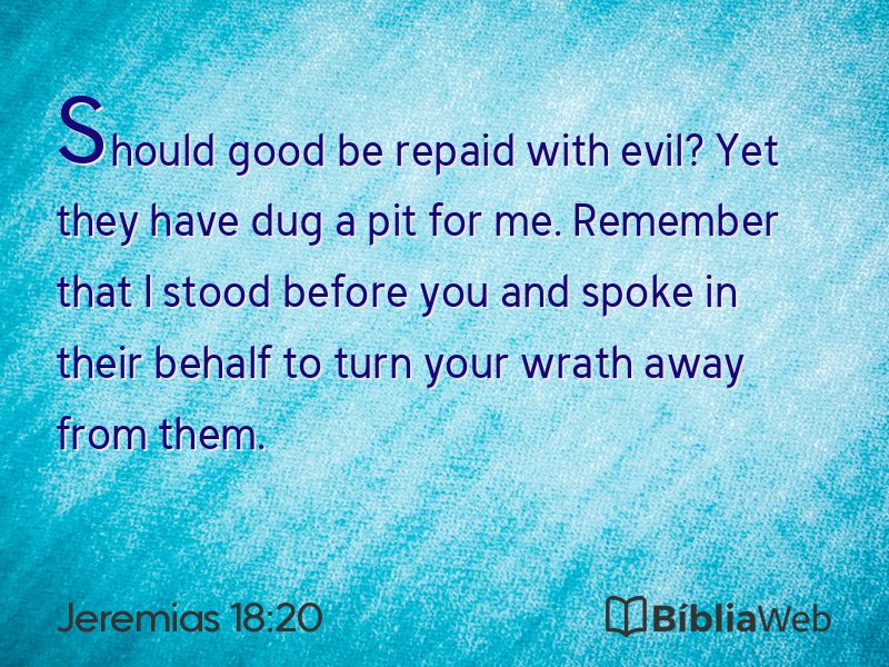 Jeremias 18:20 em imagem para compartilhar