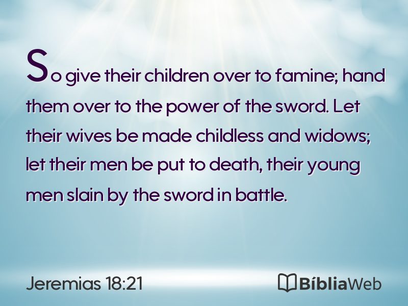 Jeremias 18:21 em imagem para compartilhar