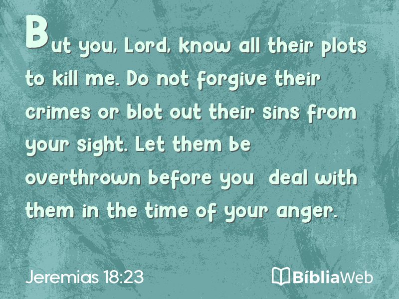 Jeremias 18:23 em imagem para compartilhar