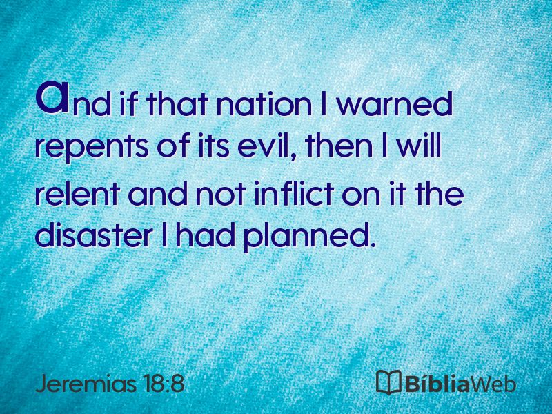 Jeremias 18:8 em imagem para compartilhar