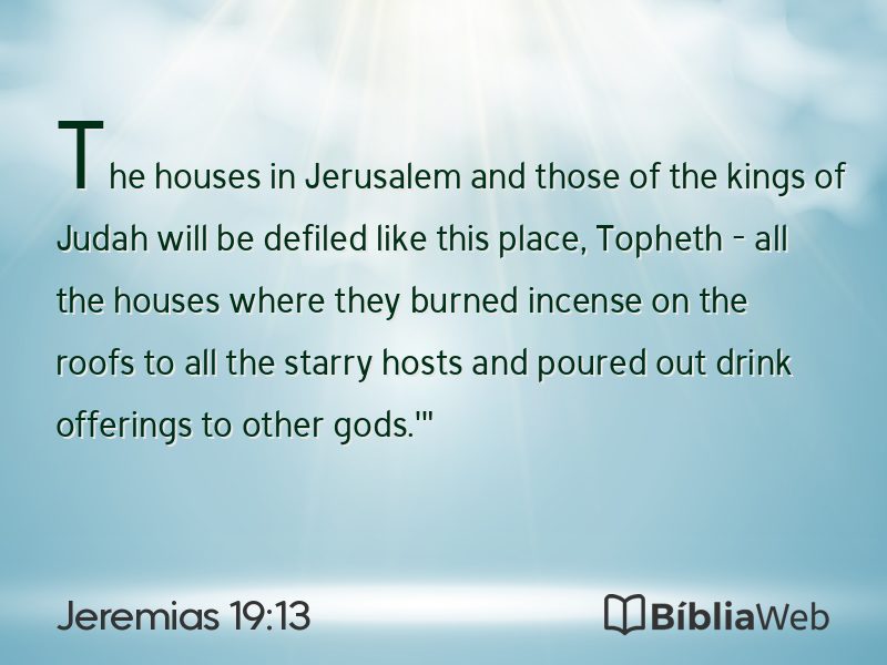 Jeremias 19:13 em imagem para compartilhar