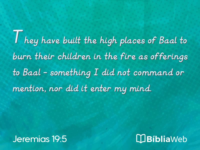 Jeremias 19:5 em imagem para compartilhar