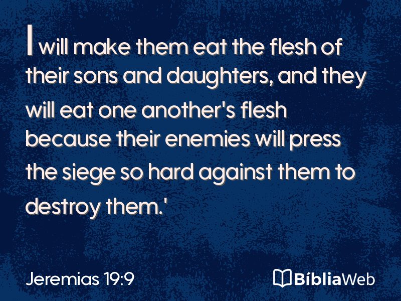 Jeremias 19:9 em imagem para compartilhar