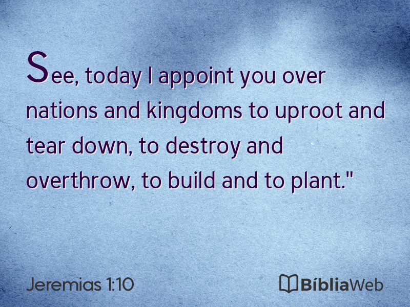 Jeremias 1:10 em imagem para compartilhar