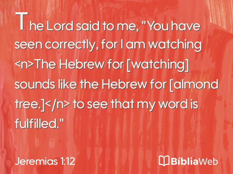 Jeremias 1:12 em imagem para compartilhar
