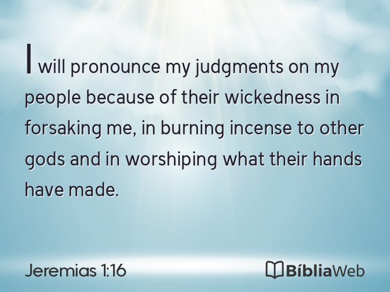 Jeremias 1:16 em imagem para compartilhar