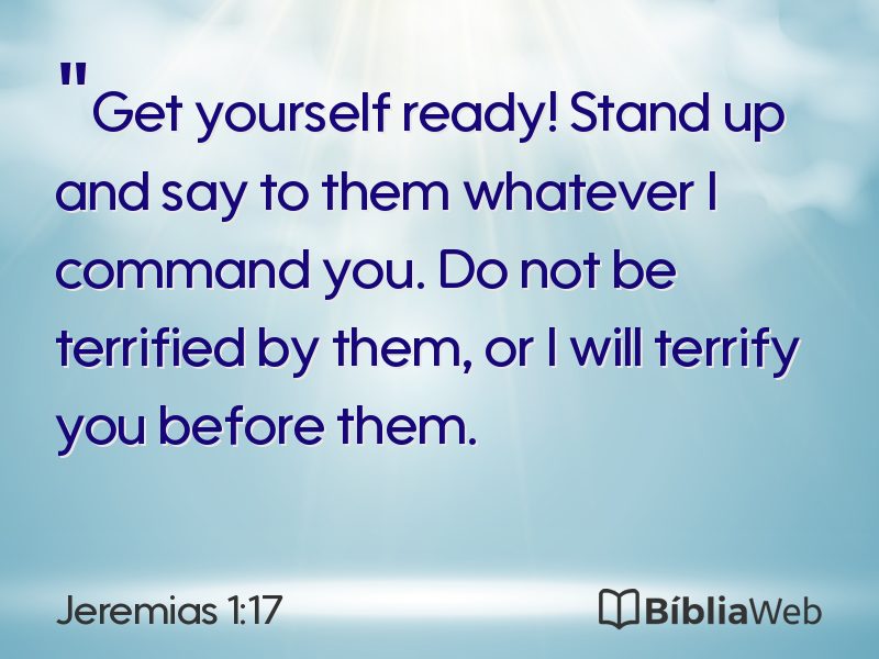 Jeremias 1:17 em imagem para compartilhar