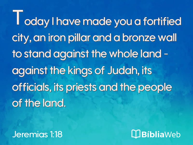 Jeremias 1:18 em imagem para compartilhar