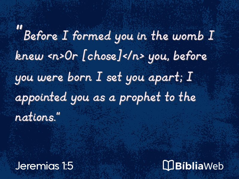 Jeremias 1:5 em imagem para compartilhar