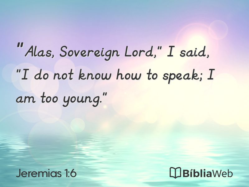 Jeremias 1:6 em imagem para compartilhar