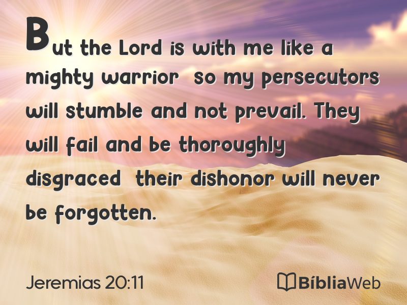 Jeremias 20:11 em imagem para compartilhar