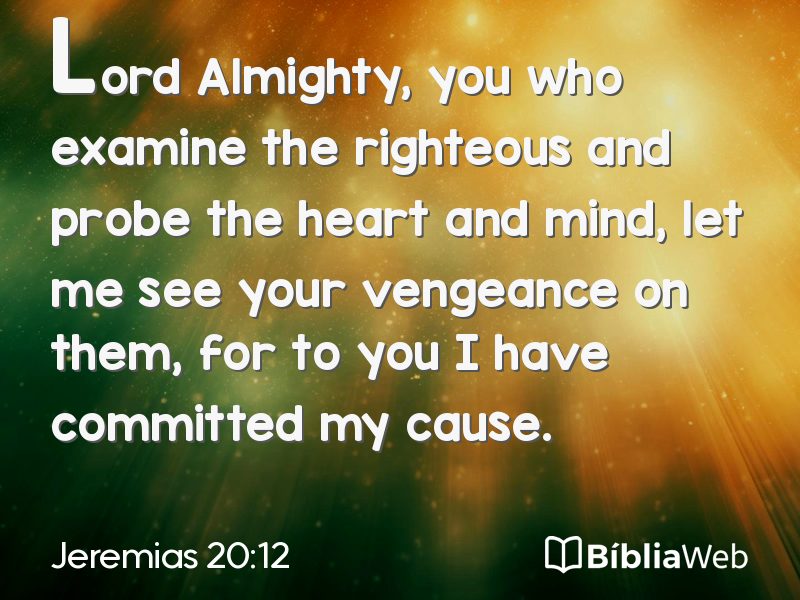 Jeremias 20:12 em imagem para compartilhar