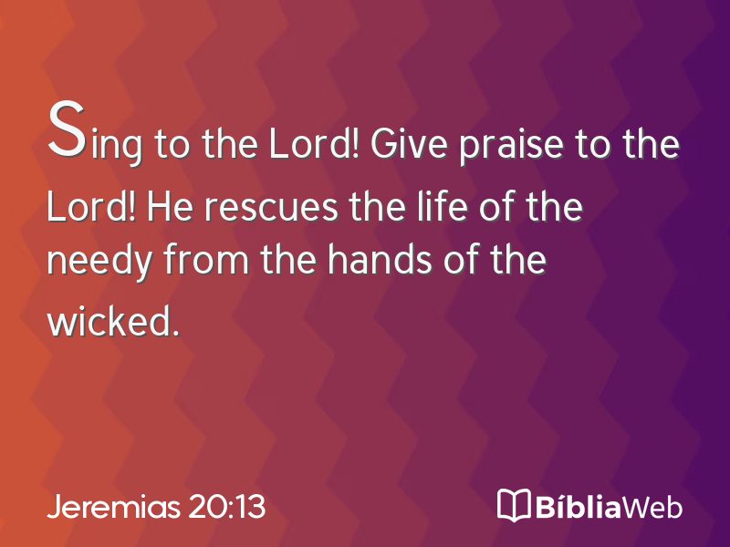 Jeremias 20:13 em imagem para compartilhar