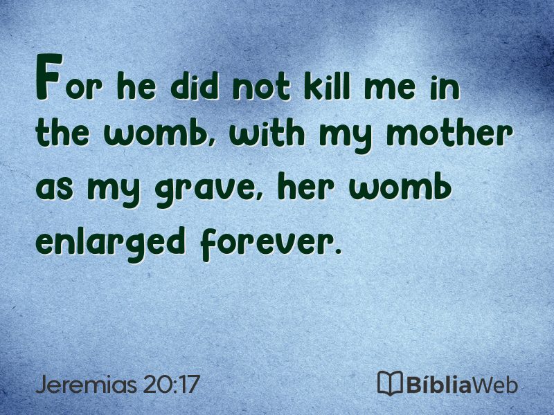 Jeremias 20:17 em imagem para compartilhar