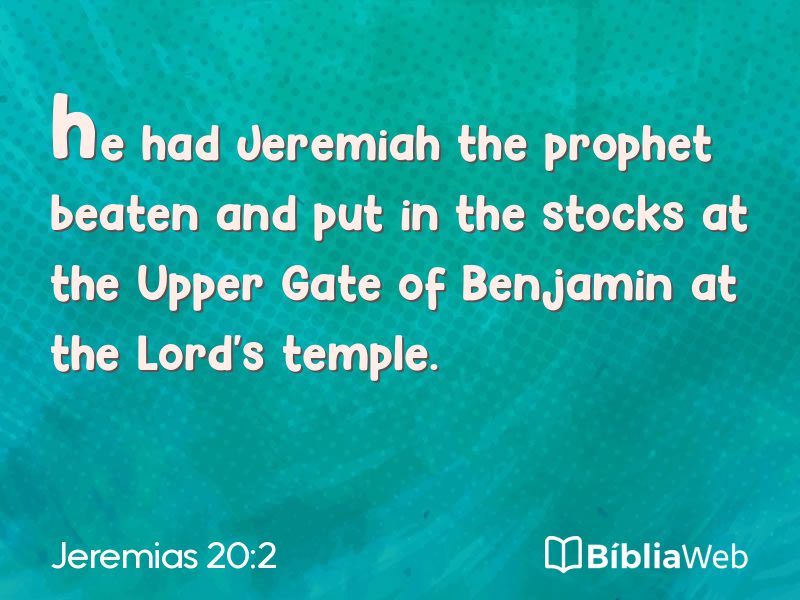 Jeremias 20:2 em imagem para compartilhar