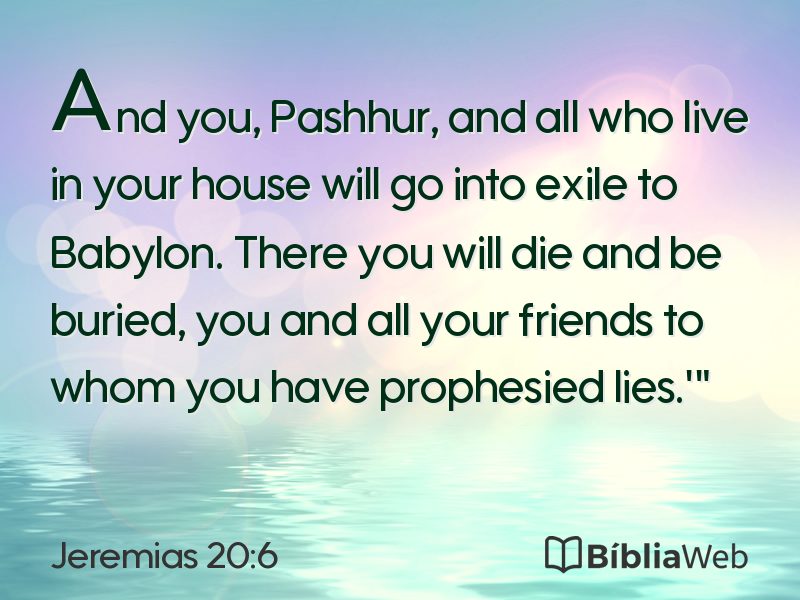Jeremias 20:6 em imagem para compartilhar