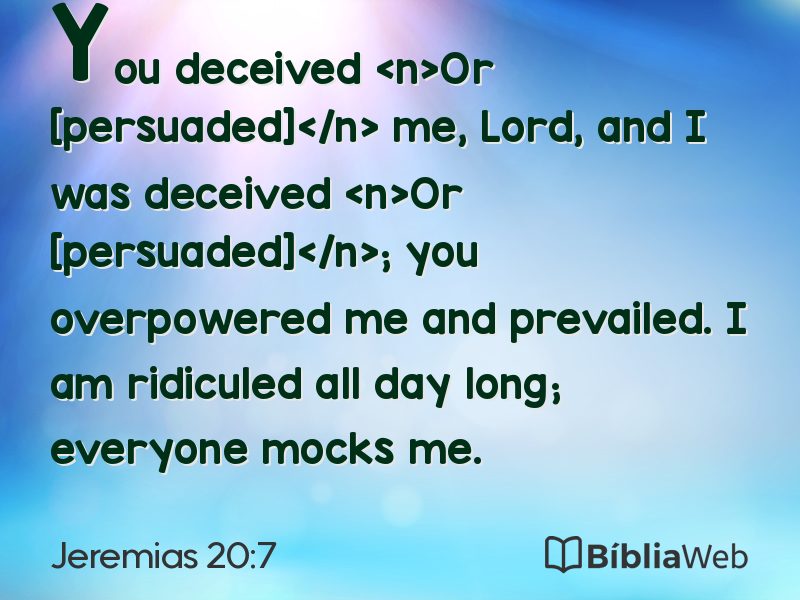 Jeremias 20:7 em imagem para compartilhar