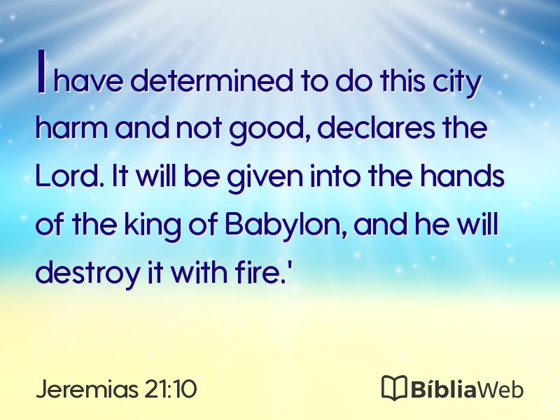 Jeremias 21:10 em imagem para compartilhar