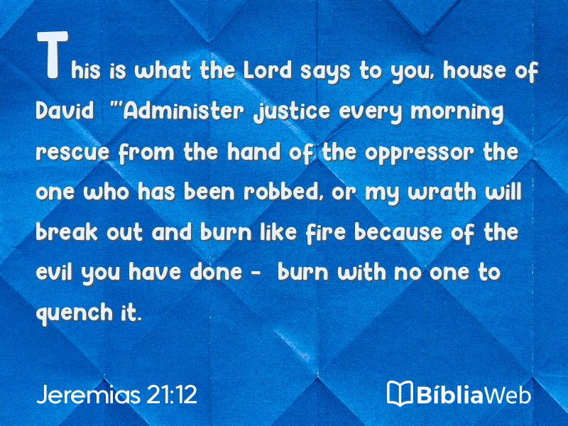 Jeremias 21:12 em imagem para compartilhar