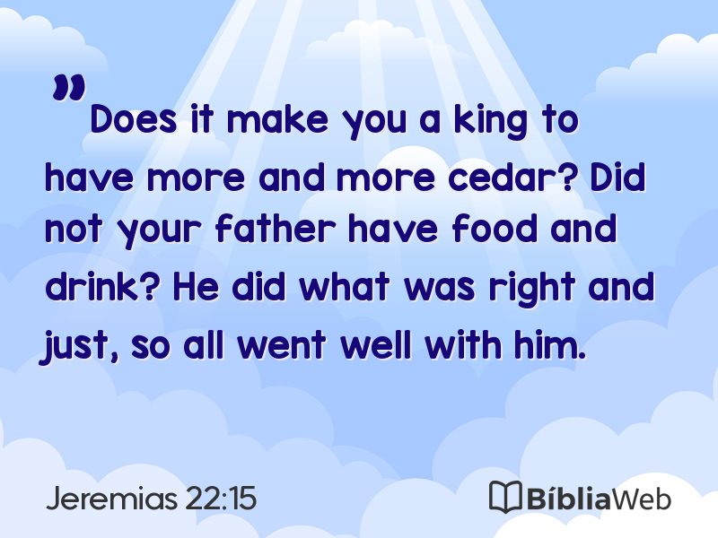 Jeremias 22:15 em imagem para compartilhar