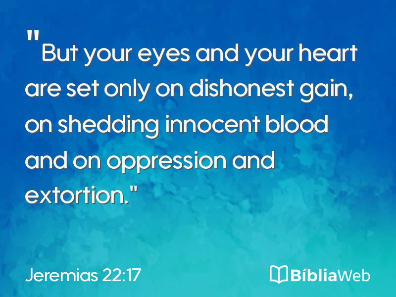 Jeremias 22:17 em imagem para compartilhar