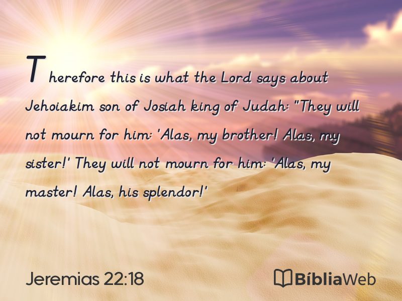 Jeremias 22:18 em imagem para compartilhar