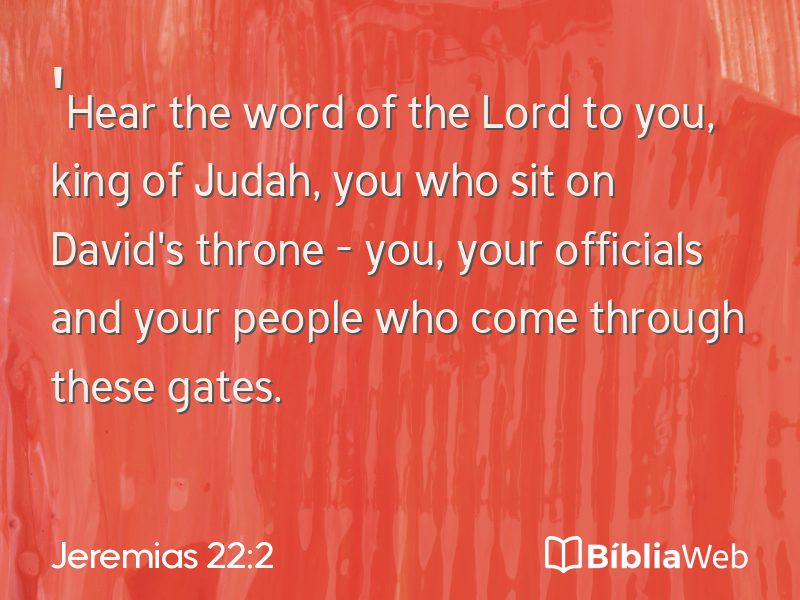Jeremias 22:2 em imagem para compartilhar