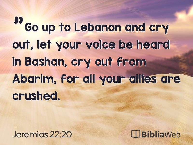 Jeremias 22:20 em imagem para compartilhar